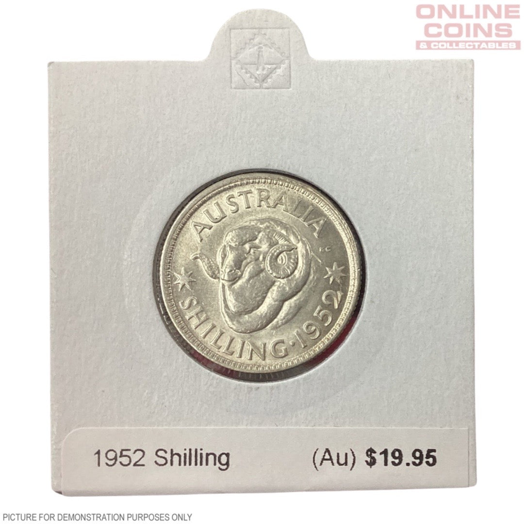 1952 Shilling (Au) loose in 2x2